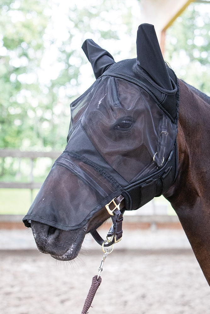 Flyshield fly mask with nose piece