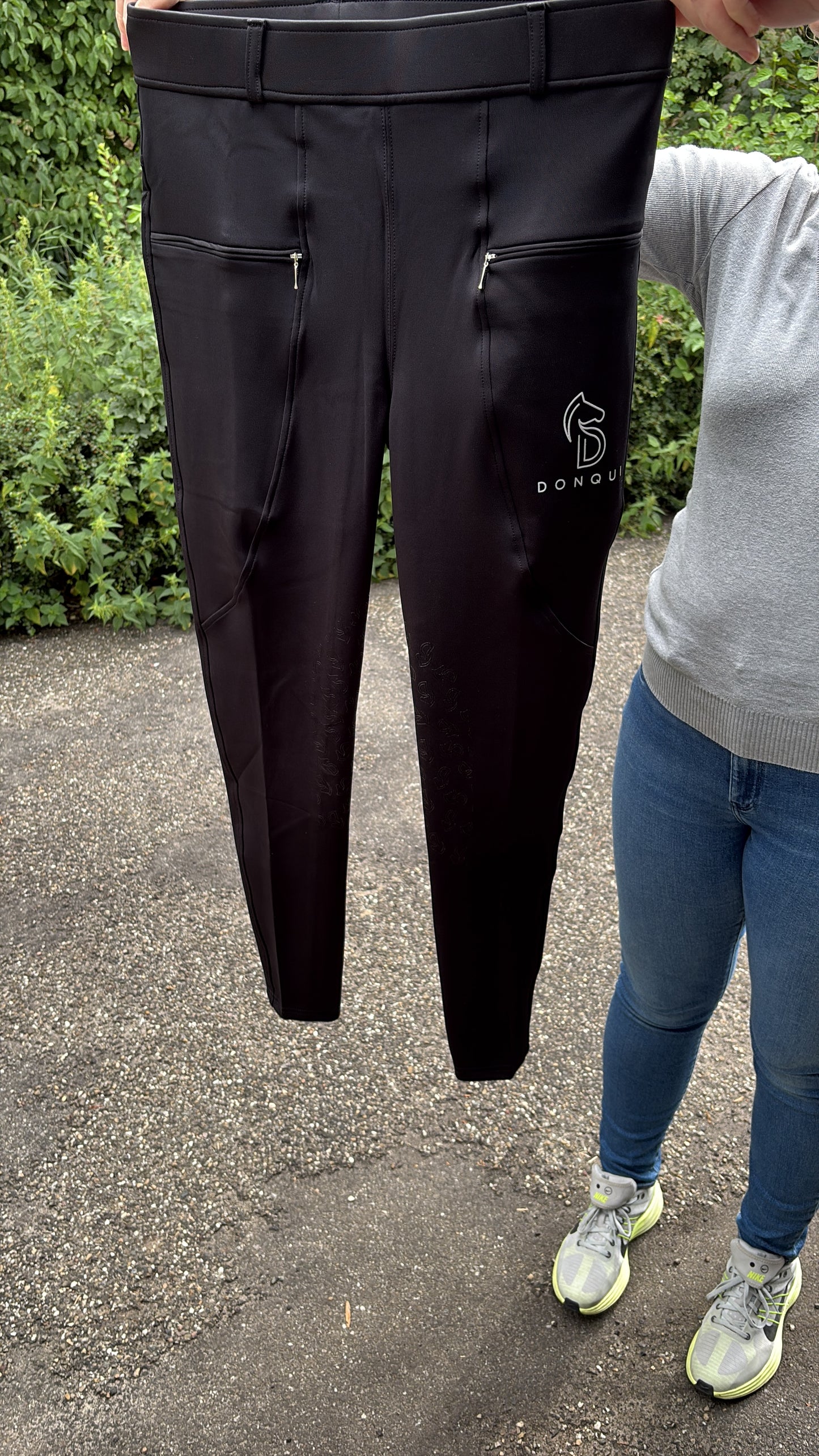 Donqui rijlegging knie grip zwart