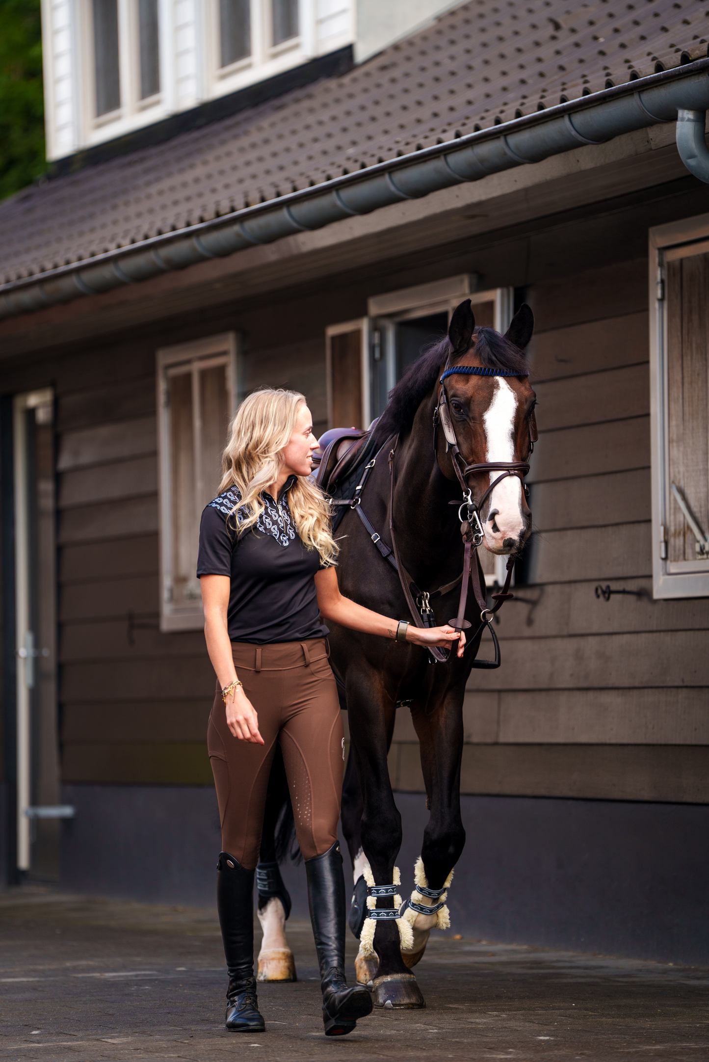 Donqui riding leggings dark brown