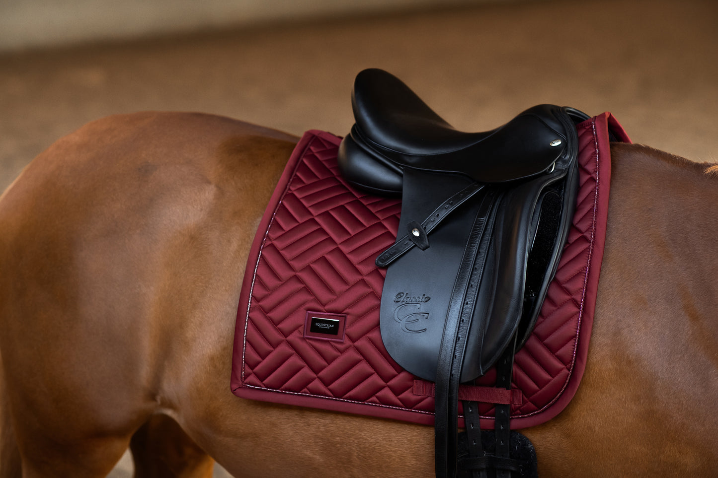Dressage Saddle Pad Modern Bordeaux
