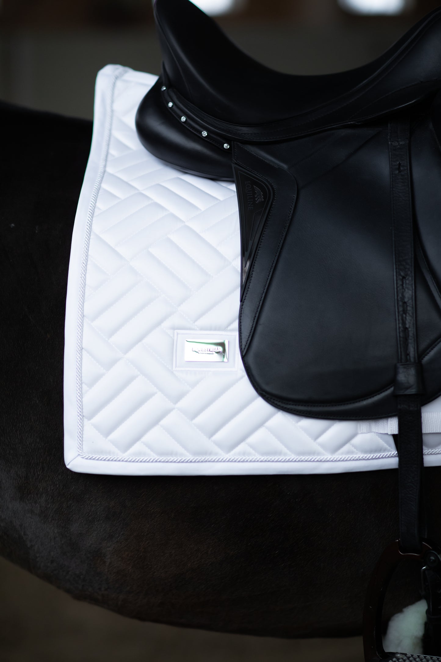 Dressage Saddle Pad Modern White Perfection