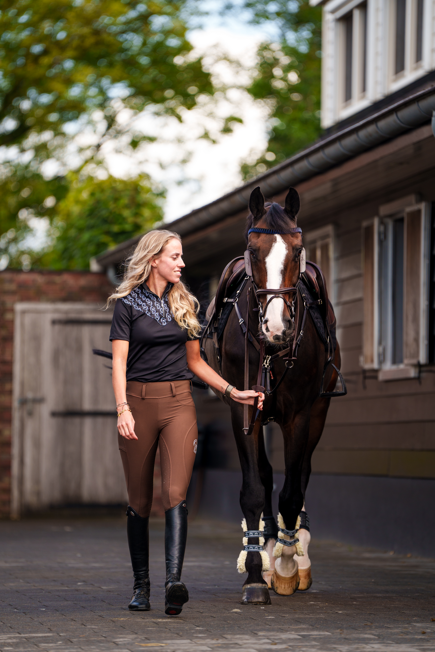 Donqui riding leggings dark brown
