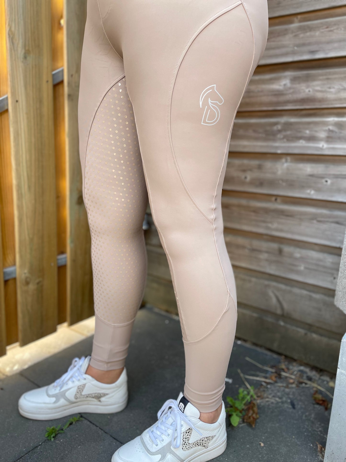 Beige paardrij legging paardrijbroek beige