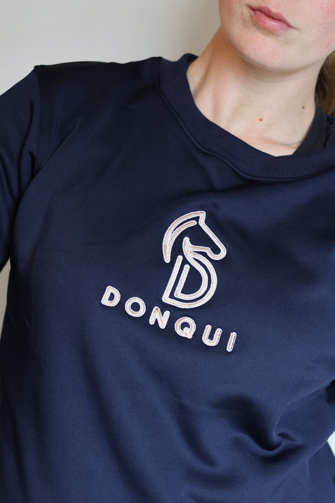 warme donkerblauwe fleece trui donqui