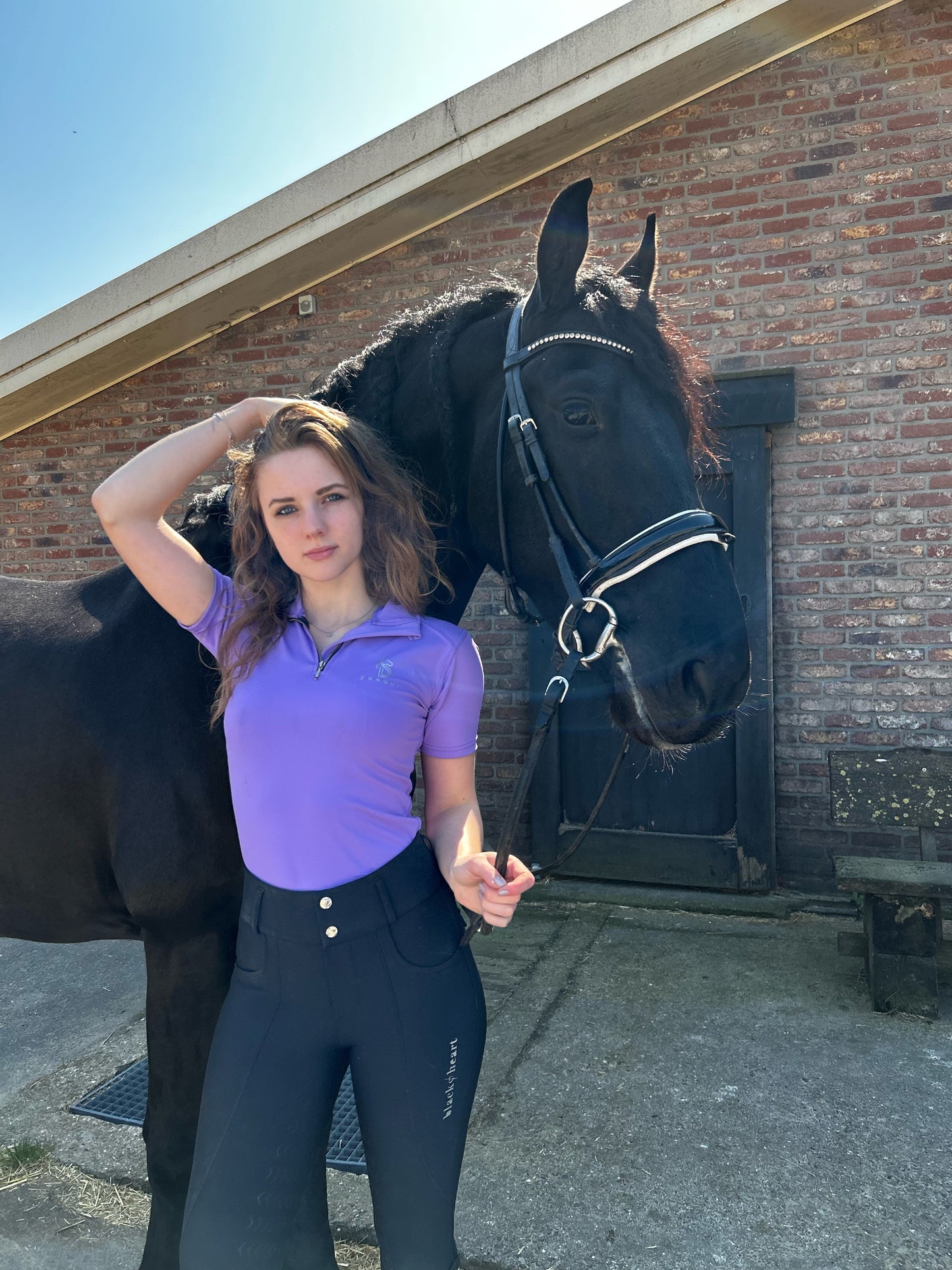 paardrijkleding korte mouwen shirt baselayer