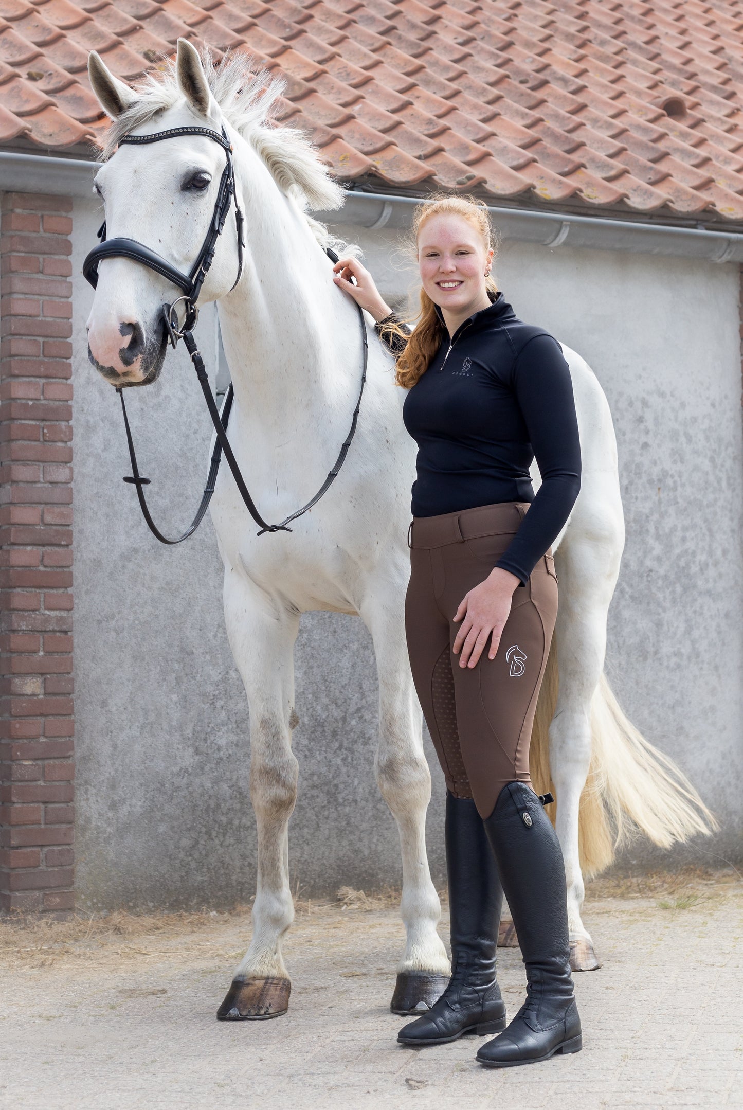 Donqui riding leggings dark brown