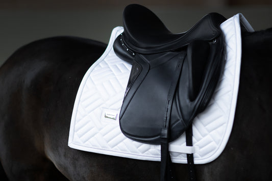 Dressage Saddle Pad Modern White Perfection