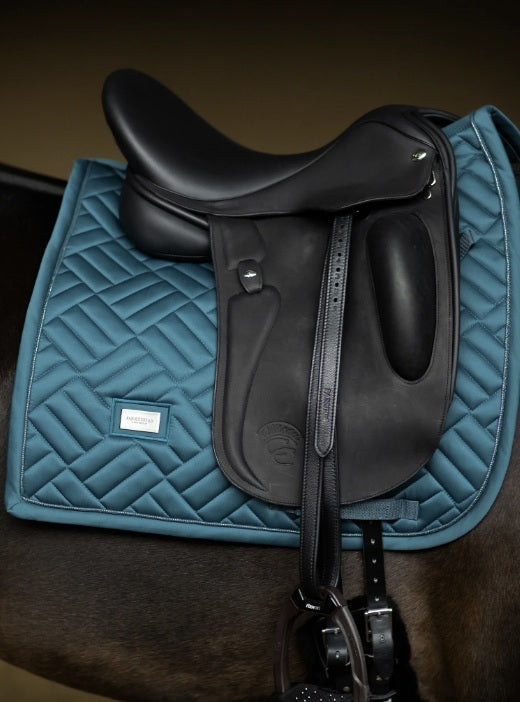 Dressage Saddle Pad Modern Teal Blue